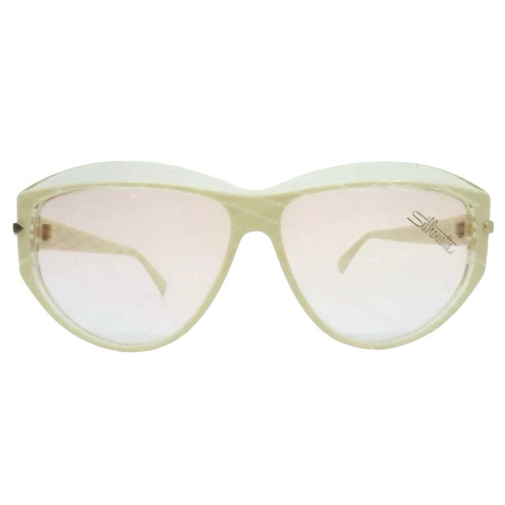 1980’s Cream Silhouette Sunglasses, Deadstock/Unworn, Mod 1228, Made in Austria